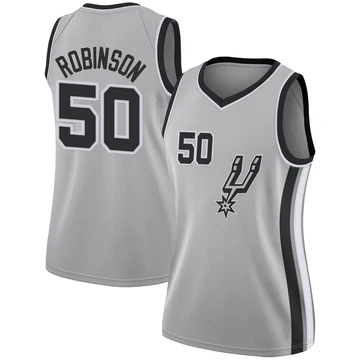 San Antonio Spurs Swingman Silver Jersey - Statement Edition David Robinson ＃50 Women's