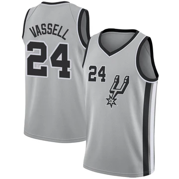 San Antonio Spurs Swingman Silver Jersey - Statement Edition Devin Vassell ＃24 Youth