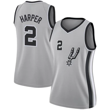 San Antonio Spurs Swingman Silver Jersey - Statement Edition Dylan Harper ＃2 Women's