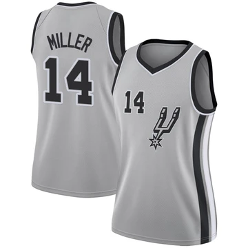 San Antonio Spurs Swingman Silver Jersey - Statement Edition Emanuel Miller ＃14 Women's