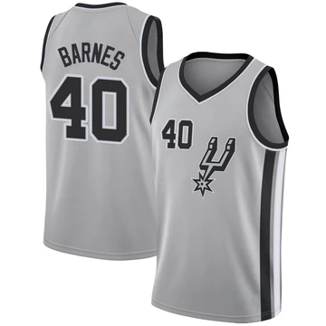 San Antonio Spurs Swingman Silver Jersey - Statement Edition Harrison Barnes ＃40 Youth