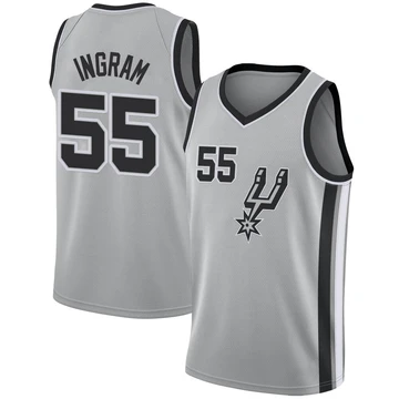San Antonio Spurs Swingman Silver Jersey - Statement Edition Harrison Ingram ＃55 Men's