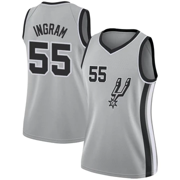 San Antonio Spurs Swingman Silver Jersey - Statement Edition Harrison Ingram ＃55 Women's