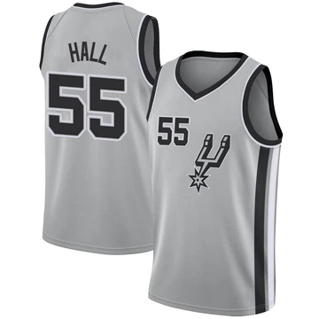 San Antonio Spurs Swingman Silver Jersey - Statement Edition Jordan Hall ＃55 Youth