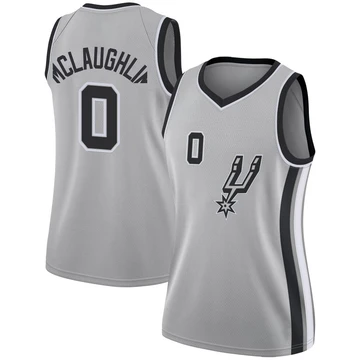 San Antonio Spurs Swingman Silver Jersey - Statement Edition Jordan McLaughlin ＃0 Women's