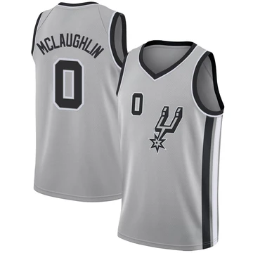 San Antonio Spurs Swingman Silver Jersey - Statement Edition Jordan McLaughlin ＃0 Youth