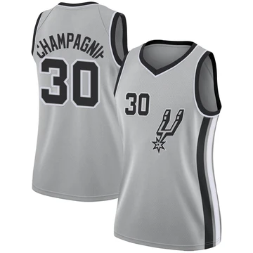San Antonio Spurs Swingman Silver Jersey - Statement Edition Julian Champagnie ＃30 Women's