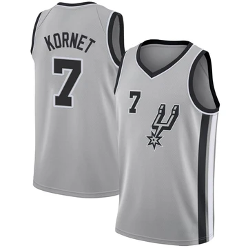 San Antonio Spurs Swingman Silver Jersey - Statement Edition Luke Kornet ＃7 Men's
