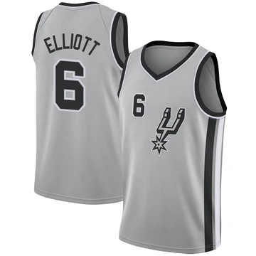 San Antonio Spurs Swingman Silver Jersey - Statement Edition Sean Elliott ＃6 Youth