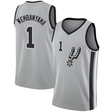 San Antonio Spurs Swingman Silver Jersey - Statement Edition Victor Wembanyama ＃1 Youth