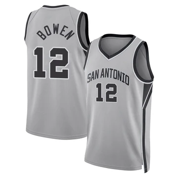 San Antonio Spurs Swingman Silver Statement Edition Jersey 2024/25 Bruce Bowen ＃12 Men's