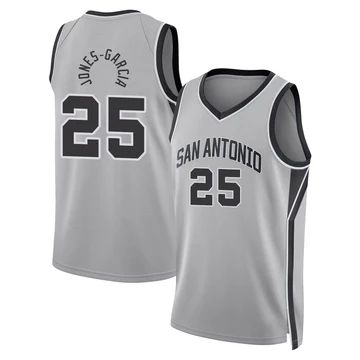 San Antonio Spurs Swingman Silver Statement Edition Jersey 2024/25 David Jones-Garcia ＃25 Men's