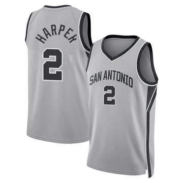 San Antonio Spurs Swingman Silver Statement Edition Jersey 2024/25 Dylan Harper ＃2 Men's