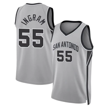 San Antonio Spurs Swingman Silver Statement Edition Jersey 2024/25 Harrison Ingram ＃55 Youth