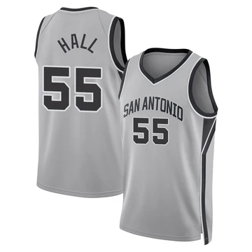 San Antonio Spurs Swingman Silver Statement Edition Jersey 2024/25 Jordan Hall ＃55 Men's