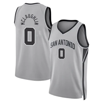 San Antonio Spurs Swingman Silver Statement Edition Jersey 2024/25 Jordan McLaughlin ＃0 Men's