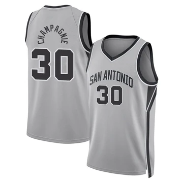 San Antonio Spurs Swingman Silver Statement Edition Jersey 2024/25 Julian Champagnie ＃30 Men's