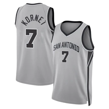 San Antonio Spurs Swingman Silver Statement Edition Jersey 2024/25 Luke Kornet ＃7 Youth