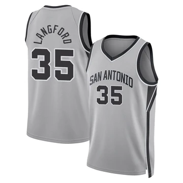 San Antonio Spurs Swingman Silver Statement Edition Jersey 2024/25 Romeo Langford ＃35 Men's
