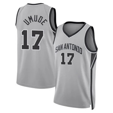 San Antonio Spurs Swingman Silver Statement Edition Jersey 2024/25 Stanley Umude ＃17 Men's