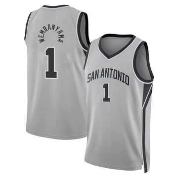San Antonio Spurs Swingman Silver Statement Edition Jersey 2024/25 Victor Wembanyama ＃1 Men's