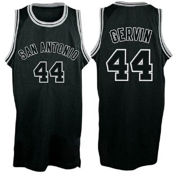 San Antonio Spurs Swingman Throwback Jersey Black Shadow George Gervin ＃44 Men's